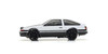 HRP Kyosho First Mini-Z Trueno Ae86 White Rc Car