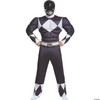 Disguise Men's Black Ranger Classic Muscle Adult Costume, Black, L/XL (42-46)