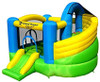 Island Hopper Curved Double Slide Inflatable Bounce House Indoor/Outdoor