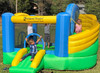 Island Hopper Curved Double Slide Inflatable Bounce House Indoor/Outdoor