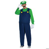 Disguise Men's Super Mario Bros Adult Luigi Costume Outfit with White Gloves,