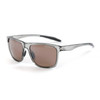 Sundog Frankie Matte Crystal Dark Grey w. Brown Light Silver Mirror Sunglasses