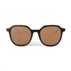 Sundog Chill Shiny Black-Gold Accents Frame w. Brown Flash Mirror Sunglasses