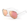 Sundog Sibella TrueBlue Shiny Rose Gold Frame w. Aurora White Mirror Sunglasses