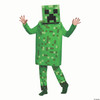 Creeper Deluxe Minecraft Costume, Green, Large (10-12)