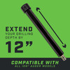 ION Ice Fishing 12" Collared Hex Extension Compatible with All ION Auger Models