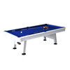 Bluewave Alpine 8' Outdoor Pool Table Package - White Aluminum Frame & Blue Felt