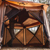 Gazelle G6 Cool Top 6-Sided Portable 8-Person Gazebo Hub Screen Brown Tent