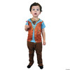 Boy's Hairy Chest Hippie Child Costume Brown and Blue