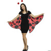 Fun World Women's Halloween Spotted Ladybug Costume Wings, Red Black, One Size,