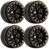 HRP Power Hobby 1.0" Z1 Brass Beadlock Crawler Wheels For 1/24 Axial Scx24