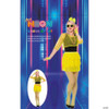 Adults Neon Yellow 80's Outfit Costume Accessory Kit - 11 Pc.