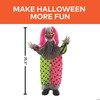 35 1/2" Animated Standing Clown With Pink Hair & Leather Shoes Halloween Decoration