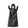 27 1/2" Animated Hanging Cracked Face Doll With Black Dress Halloween Decoration