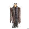 4 Ft. Hanging Orange Light-Up Skeleton Face Reaper Halloween Decoration