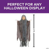 4 Ft. Hanging Orange Light-Up Skeleton Face Reaper Halloween Decoration