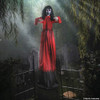 5 Ft. 10 3/4" Animated Standing Up & Down Lady In A Red Dress Halloween Decoration