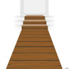 24" X 10 Ft. Wooden Plank Polyester Aisle Runner