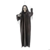 5 Ft. Animated Eyes Hanging Skeleton Reaper With Black Robe Halloween Decoration