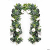 6 Ft. Green Leaves & White Pumpkins Autumn Garland