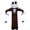 42" Airblown Inflatable Light-Up The Nightmare Before Christmas Jack Skellington With Orange Pinstripe Outdoor Decoration
