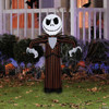 42" Airblown Inflatable Light-Up The Nightmare Before Christmas Jack Skellington With Orange Pinstripe Outdoor Decoration