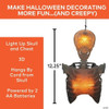 12 1/4" Light-Up Hanging Skeleton Torso With Fire Flashing Halloween Decoration