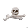 11" Ceramic Skull & Bones Fire Log Halloween Decoration
