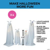 Light-Up Standing Ghostly Dogs Halloween Decoration - Set Of 4