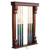 Bluewave Vintage Wall Billiard Pool Cue Rack - Rich Mahogany Finish