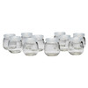 Roots & Harvest 4oz Glass Yogurt Jars with Plastic Lids, 12 Jars & Lids