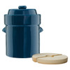 Roots & Harvest 2L Traditional Style Water-Seal Crock Set, Blue