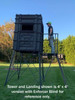 Hughes Hunting Blinds The Clubhouse 4'x8' Blind, 8' Tower, & Full Door