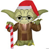 Airblown Yoda with Santa Hat
