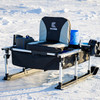 Clam 119664 Pack Sled with Fold-Flat Skis Ice Fishing Sled with Seat