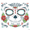 Sugar Skull Temporary Face Tattoo