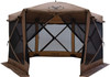 Gazelle Tents G6 Deluxe 6 Sided Hub Gazebo Screen Tent Badlands Brown 124"x124"