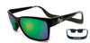 Hoven Monix Black-Blackturtle Gloss-Grey/Green Polarized Sunglasses