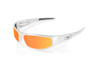 ICICLES Baby Bagger Orange Mirror Lens Sunglasses with Chrome Frame