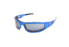 ICICLES Baby Bagger Polarized Grey Lens Sunglasses with Flat Blue Frame