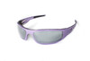 ICICLES Baby Bagger Polarized Mirror Silver Lens Sunglass Purple Flame Frame
