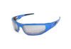 ICICLES Baby Bagger Transition Mirror Blue Lens Sunglasses with Flat Blue Frame