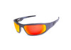 ICICLES Bagger Transition Mirror Orange Lens Sunglasses w Matte Black Frame