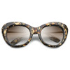 IVI Eyewear Faye Polished Tigers Eye and Brushed Gold Frame Sunglasses