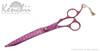 KENCHII Pink Poodle Level-3 8 Inch Offset Handle Semi-Convex Scissor - Pink