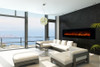 Modern Flames Ambiance 100" Clx2 Electric Fireplace With Black Glass Front