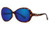 New Onos Dauphine Blue Mirror Bifocal +2.00 Power Polycarbonate Lens Tortoise Sunglasses