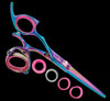 Sharkfin 5.5" Left Hand Professional Super Swivel Rainbow Scissor Shears