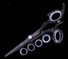 Sharkfin 5.5" Right Hand Professional Line Swivel Black Scissor Shears