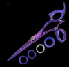 Sharkfin 5.5" Right Hand Professional Line Swivel Purple Scissor Shears
